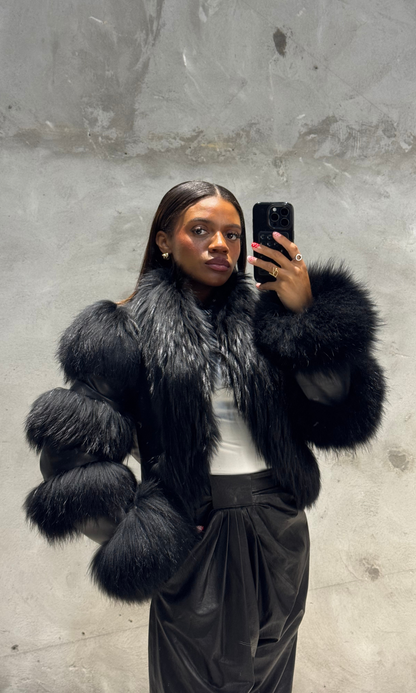 Raven Fur Coat (PRE ORDER)