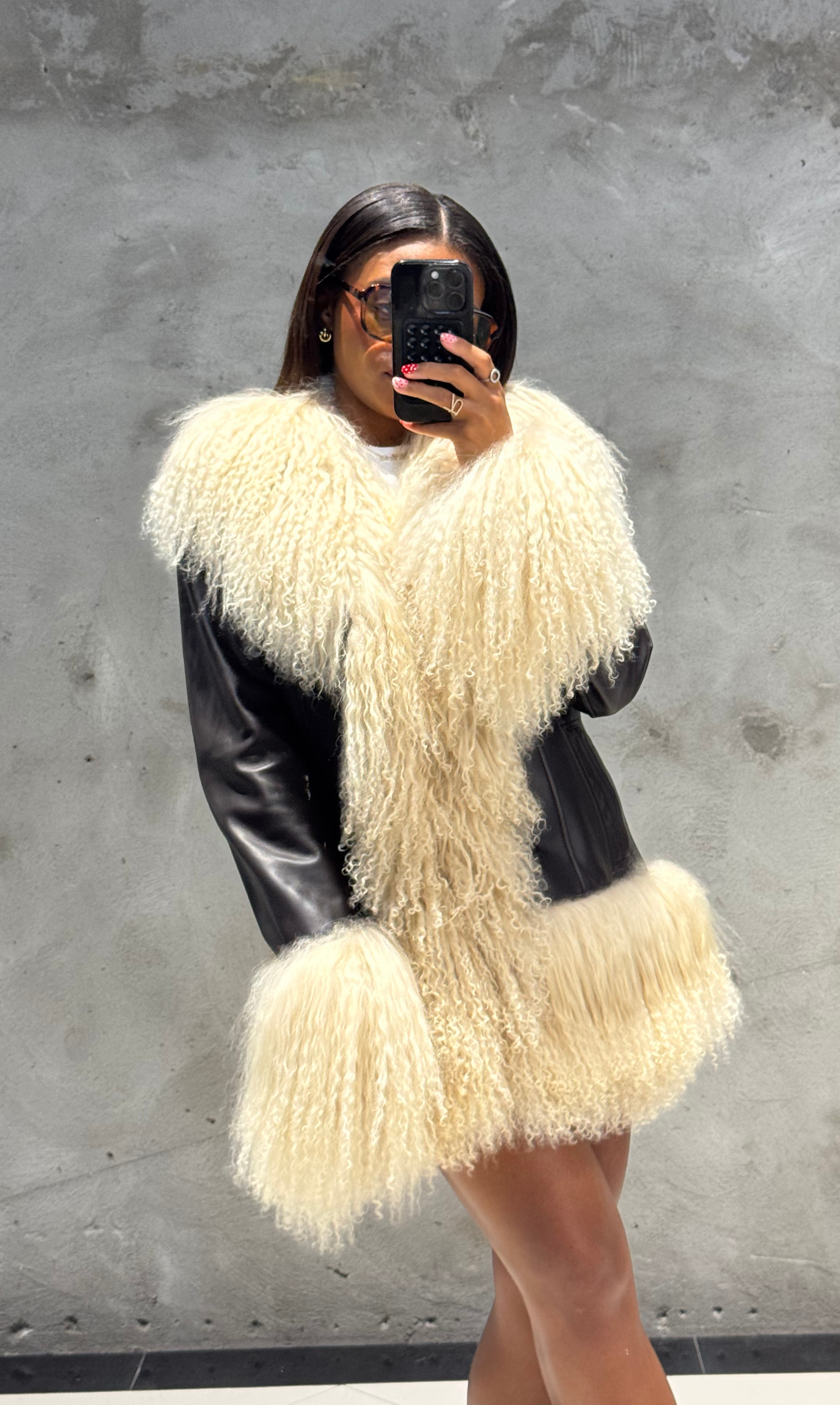 Riri Mongolian Trim Coat