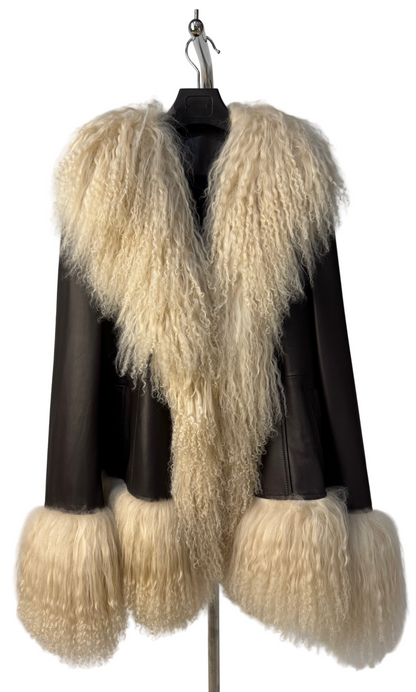 Riri Mongolian Trim Coat