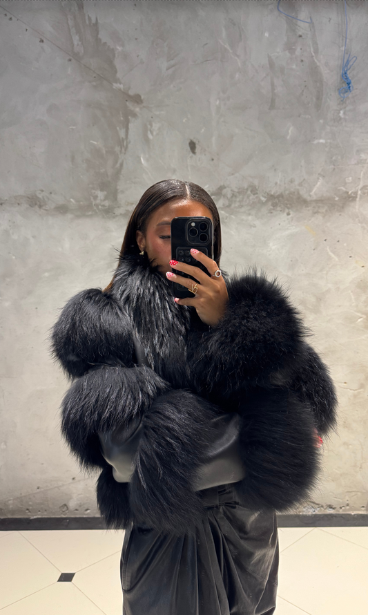 Raven Fur Coat