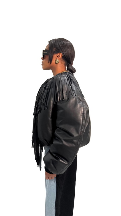 Tasha Tasslled Bomber Jacket
