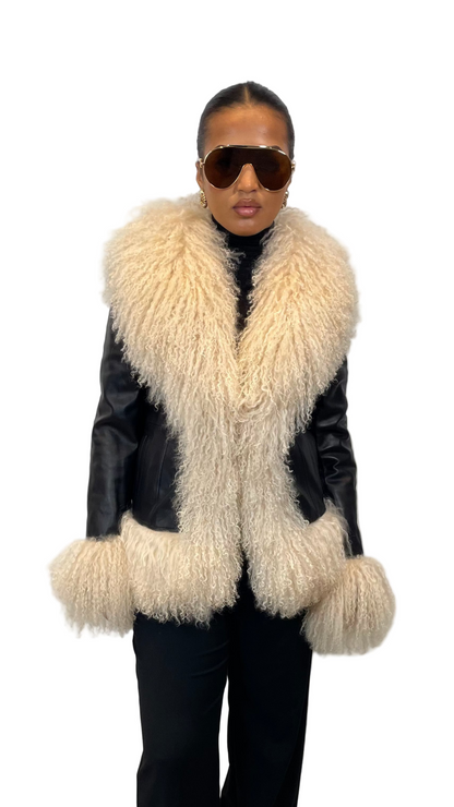 Riri Mongolian Trim Coat