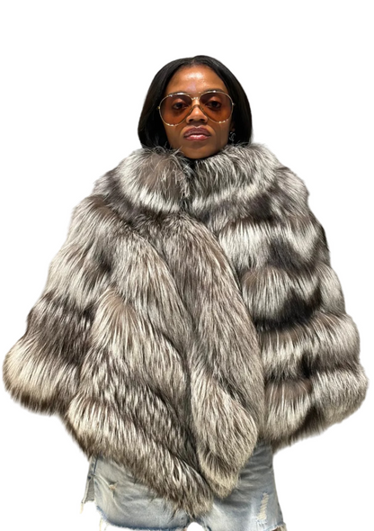 Ami Silver Fox Poncho