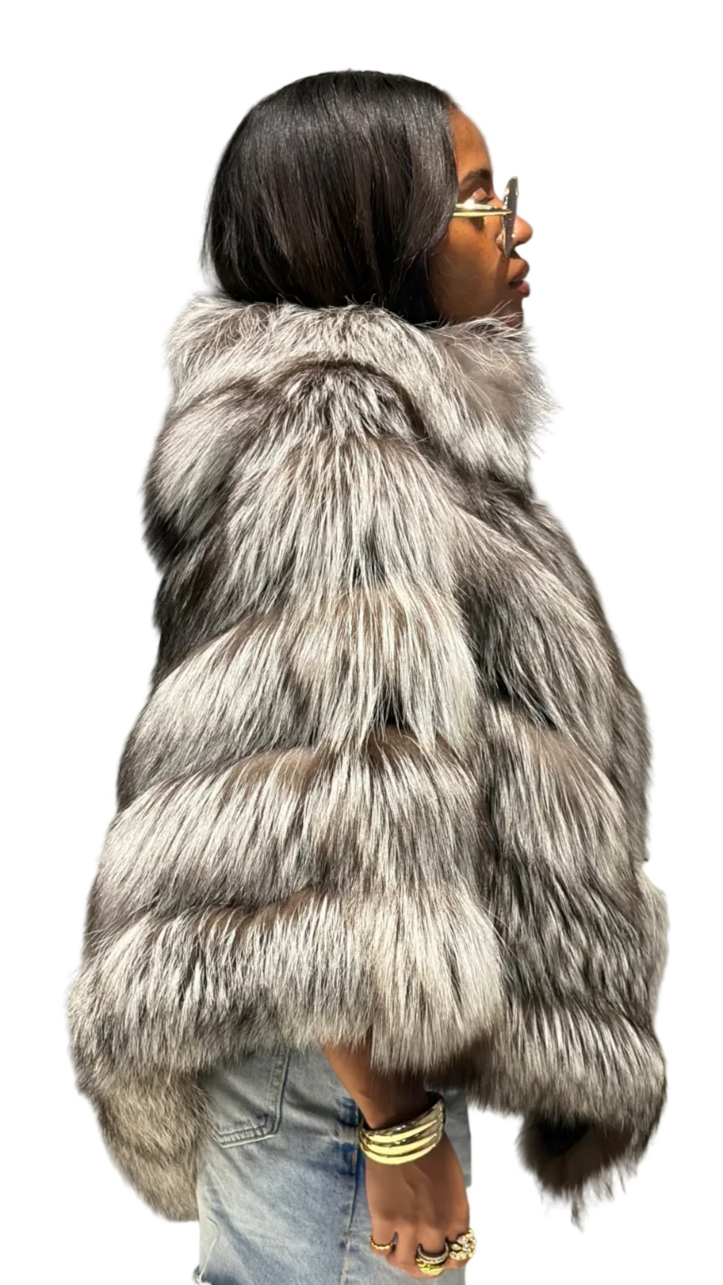 Ami Silver Fox Poncho