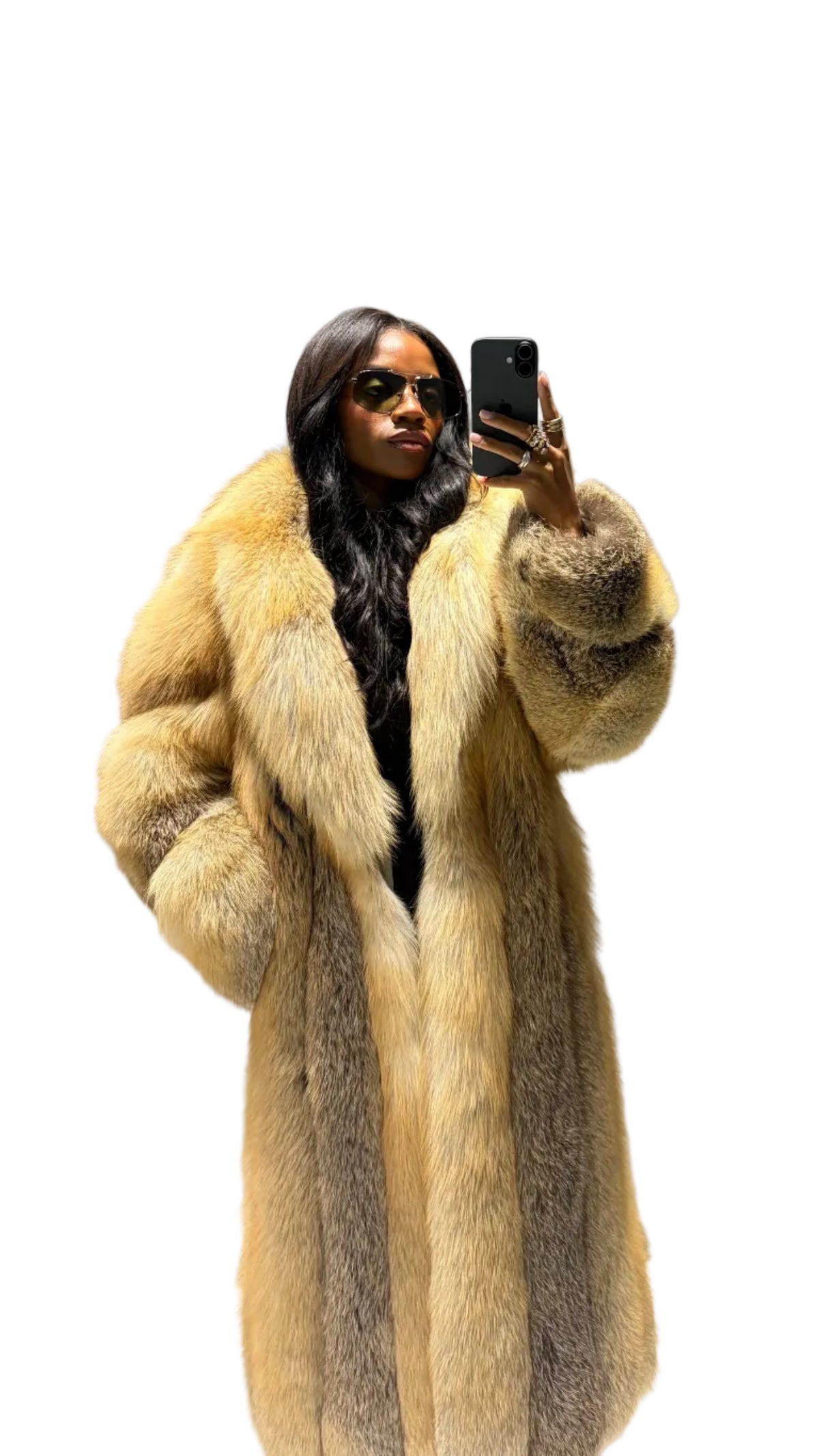 Sunset Fox Fur Coat