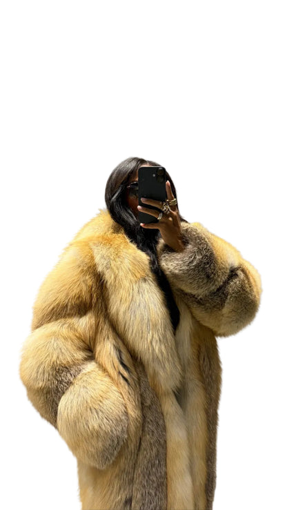 Sunset Fox Fur Coat