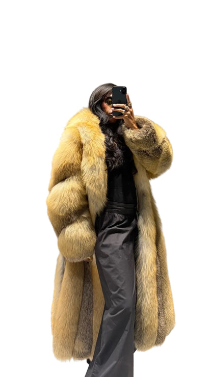Sunset Fox Fur Coat