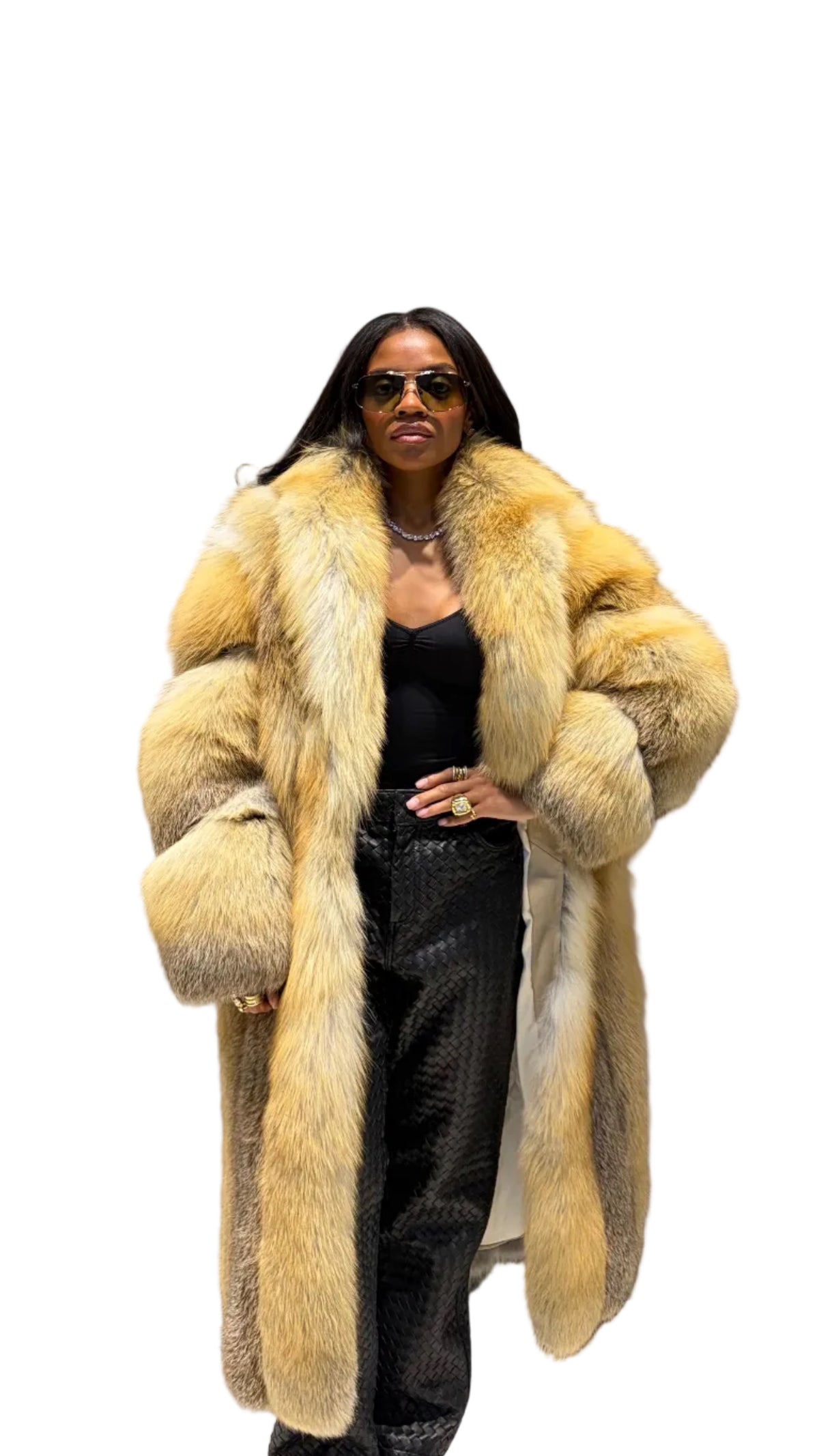 Sunset Fox Fur Coat
