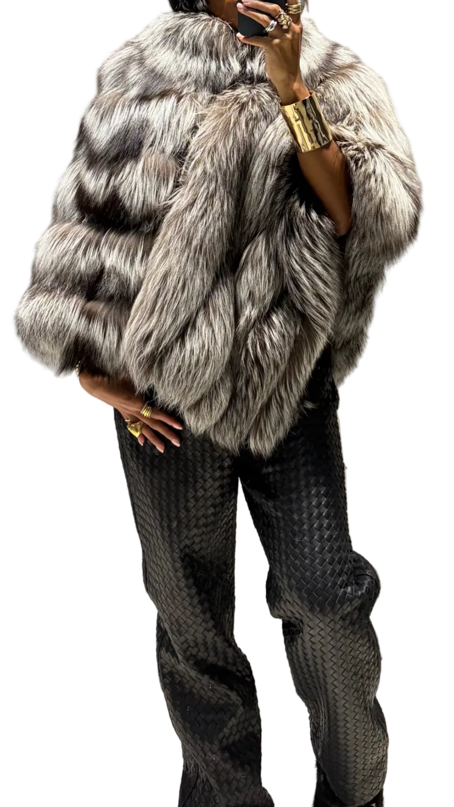 Ami Silver Fox Poncho