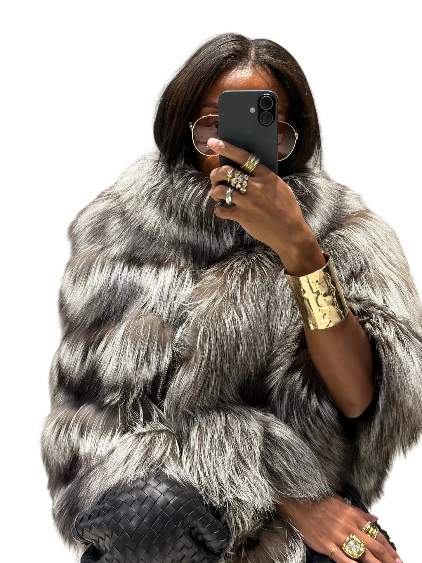 Ami Silver Fox Poncho