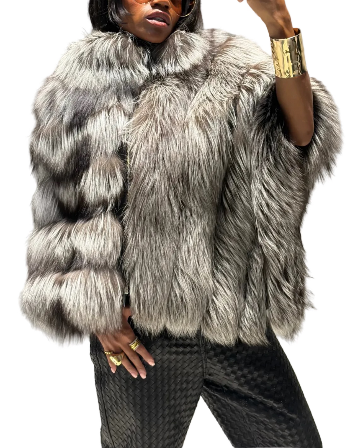 Ami Silver Fox Poncho